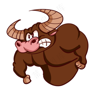 卡通霸气牛年