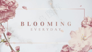 粉色花卉横幅banner