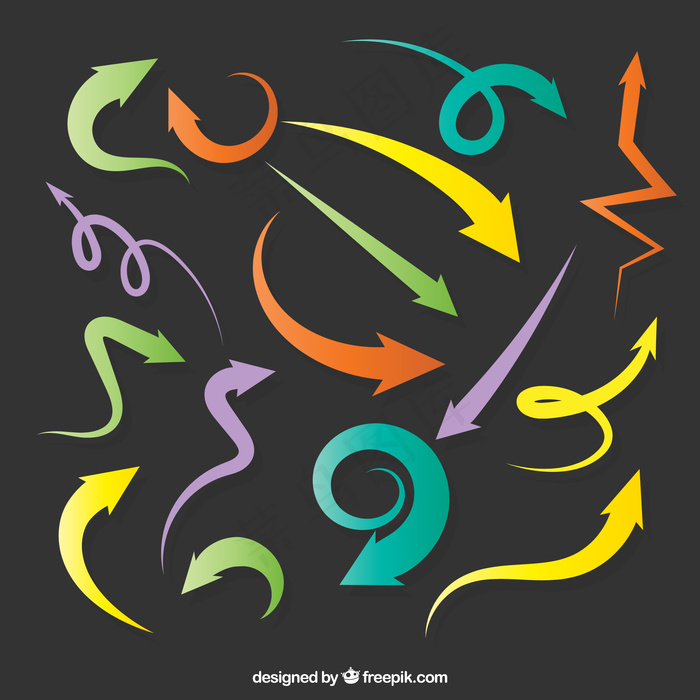 信息图表箭头包