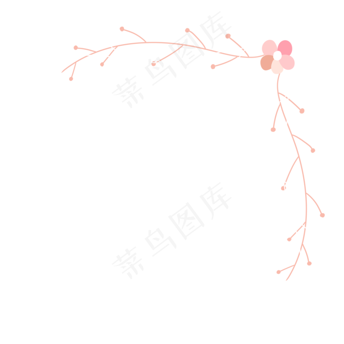 七夕可爱花朵边框