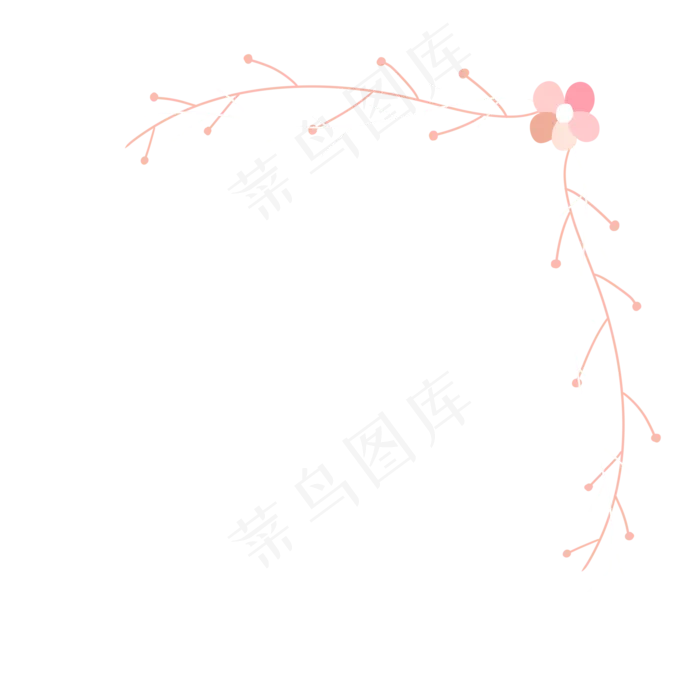七夕可爱花朵边框(2000X2000(DPI:300))psd模版下载