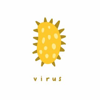 病毒符号社交媒体发布矢量图