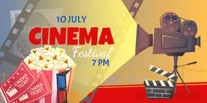 爆米花电影节横幅banner