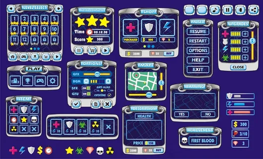 面向手机app移动应用的平台游戏用户界面