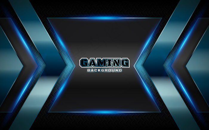 抽象的未来黑色和银蓝色游戏背景