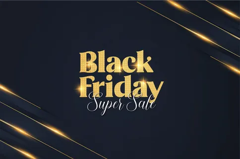 现代优雅的黑色星期五横幅banner与抽象横幅背景