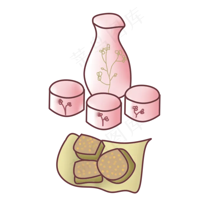重阳喝酒吃重阳糕(1000X1000(DPI:350))psd模版下载