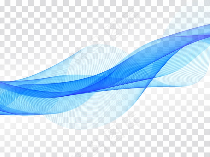 现代蓝波时尚透明