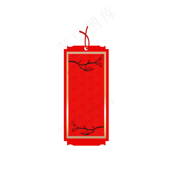 中国风梅花吊牌