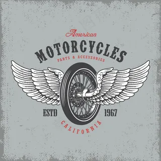 浅背景和粗糙纹理上印有*和翅膀的T恤