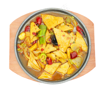 黄色美味千页豆腐