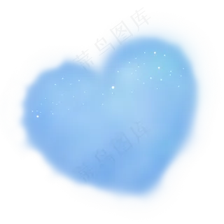 蓝色七夕节爱心云朵