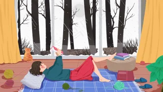 立冬冬天冬至下雪雪花雪雪地雪草