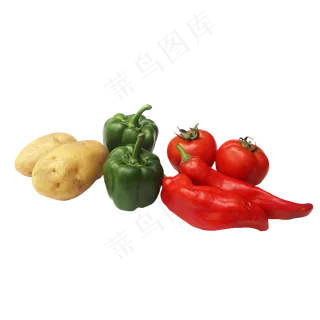 土豆甜椒西红柿蔬菜组合