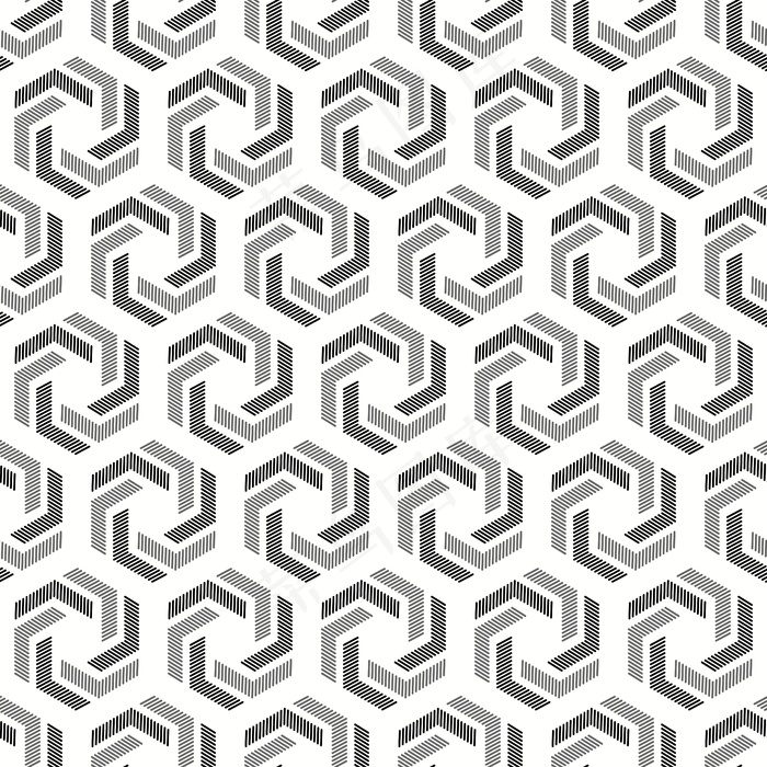 灰白色旋转六边形图案