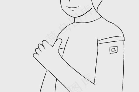 接种疫苗手绘矢量接种人性格