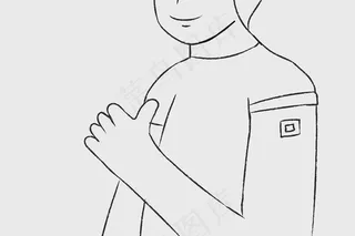 接种疫苗手绘矢量接种人性格