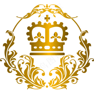 大气欧式金色皇冠矢量素材