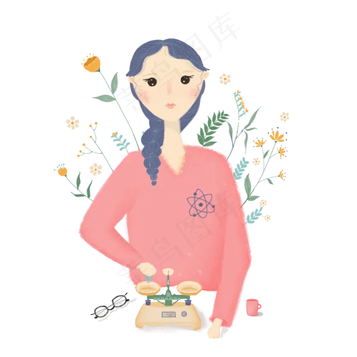 治愈系文艺小清新教师节致敬之物(2000X2000(DPI:300))psd模版下载