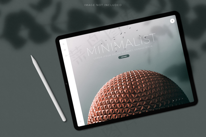带阴影覆盖的Ipad pro模型样机场景创建器psd模版下载
