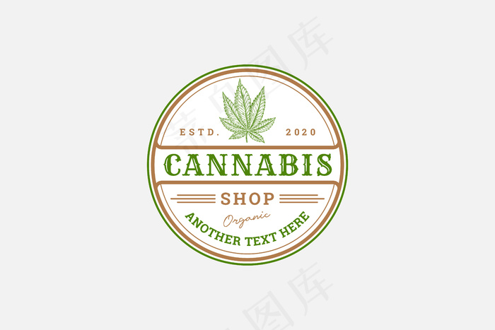 乡村徽章标签模板