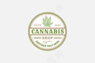 乡村徽章标签模板