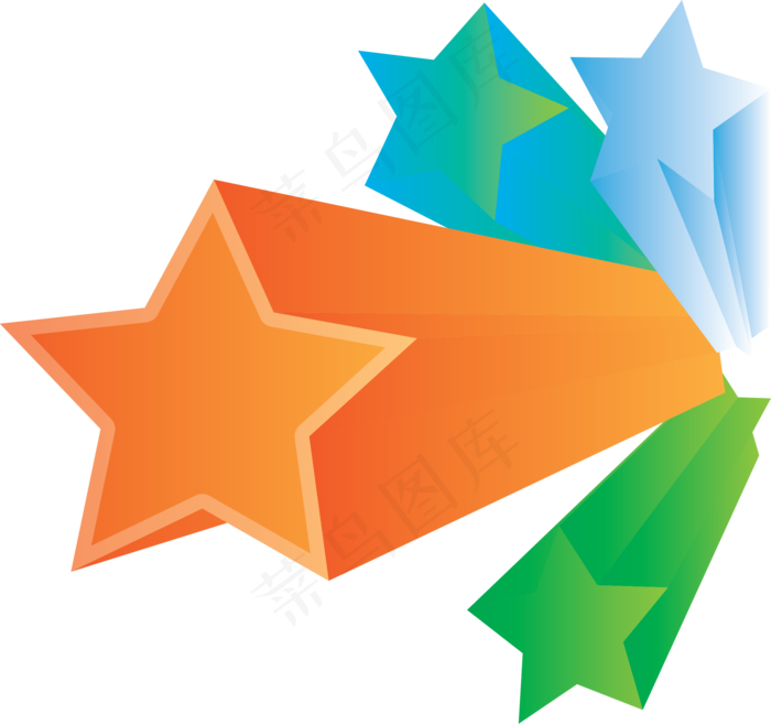 双十一海报卡通星星立体效果