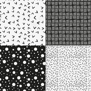 线和点最小几何图案模板