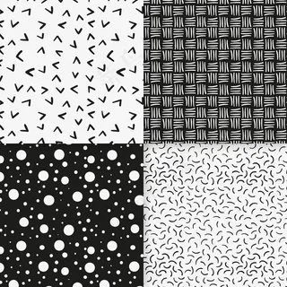 线和点最小几何图案模板