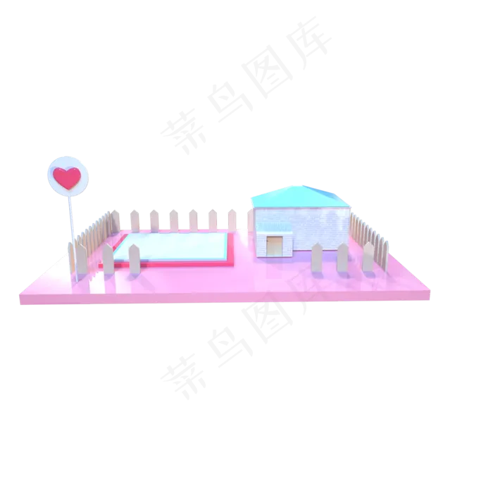 七夕情人节粉色浪漫舞台场景(2000X2000(DPI:72))psd模版下载