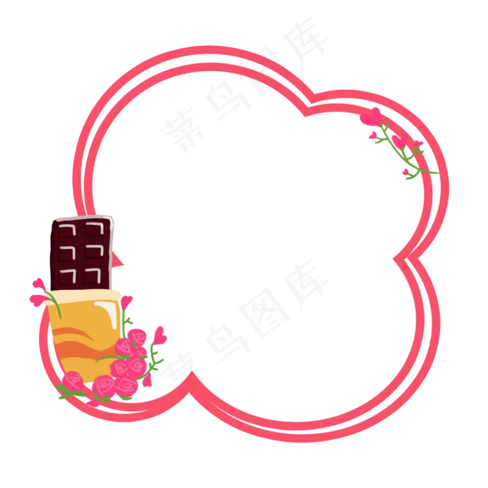 巧克力玫瑰花边框