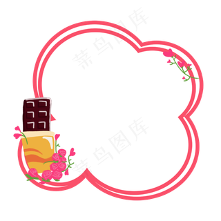 巧克力玫瑰花边框
