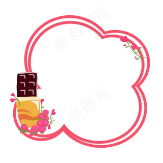 巧克力玫瑰花边框