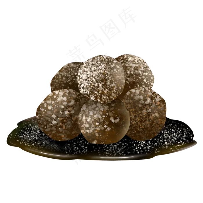 黑芝麻酥(3000X3000(DPI:300))psd模版下载