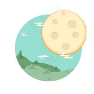 星空月亮矢量元素