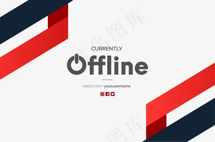 现代目前离线抽搐横幅banner背景与红色形状eps,ai矢量模版下载