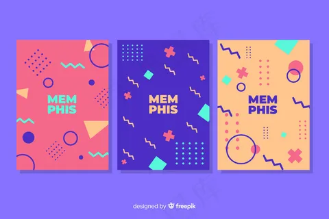 孟菲斯洋红背景封面系列