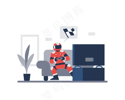 戴头盔玩电子游戏的赛车手