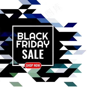 黑色星期五销售彩色马赛克背景