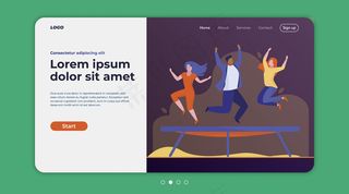 朋友们在蹦床上跳跃