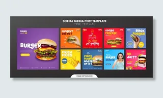 汉堡社交媒体模板
