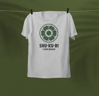 特写悬挂t恤模型样机