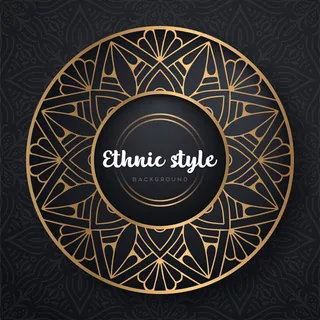 曼陀罗金色背景