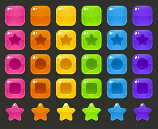 光彩夺目的方块和星星