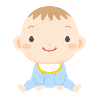 婴儿矢量可爱儿童坐着插画