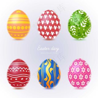 逼真的复活节彩蛋包