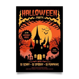 平面设计万圣节派对海报模板