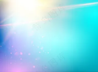 蓝天和抽象光闪烁的背景。