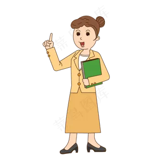 手绘矢量教师节卡通教师人物形象