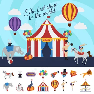 马戏团表演概念